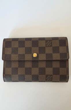 Louis Vuitton Damier Ebene Portefeuille Sarah Long Wallet